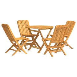 Ensemble à manger de jardin 5 pcs Bois de teck massif 569503569503