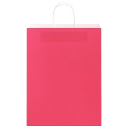 Sacs en papier 50 pcs avec poignées rose 32x12x42 cm 569510569510