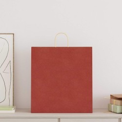 Sacs en papier 250 pcs avec poignées rouge 45x17x48 cm 569512569512