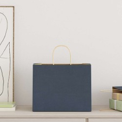 Sacs en papier 250 pcs avec poignées bleu 32x22x24 cm 569515569515
