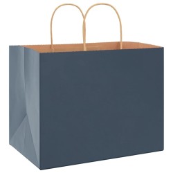 Sacs en papier 250 pcs avec poignées bleu 32x22x24 cm 569515569515