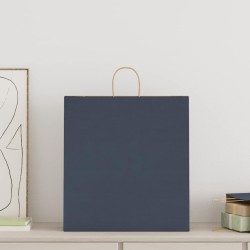 Sacs en papier 250 pcs avec poignées bleu 45x17x48 cm 569517569517
