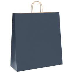 Sacs en papier 250 pcs avec poignées bleu 45x17x48 cm 569517569517
