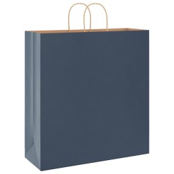 Sacs en papier 250 pcs avec poignées bleu 45x17x48 cm 569517569517