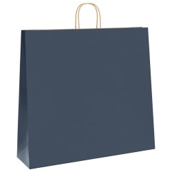 Sacs en papier 250 pcs avec poignées bleu 54x15x49 cm 569518569518