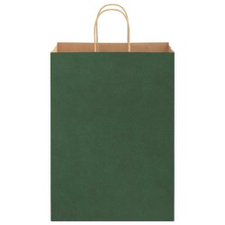 Sacs en papier 250 pcs avec poignées vert 32x17x44 cm 569521569521