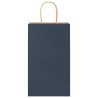 Sacs en papier 250 pcs avec poignées bleu 21x11x36 cm 569525569525
