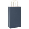 Sacs en papier 250 pcs avec poignées bleu 21x11x36 cm 569525569525