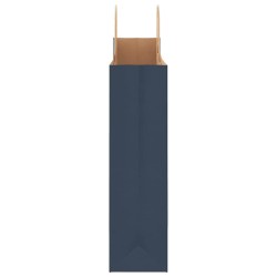 Sacs en papier 250 pcs avec poignées bleu 32x12x42 cm 569526569526