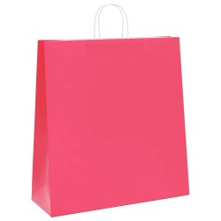 Sacs en papier 50 pcs avec poignées rose 45x17x48 cm 569530569530