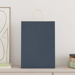 Sacs en papier 250 pcs avec poignées bleu 32x17x44 cm 569531569531