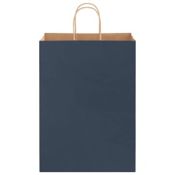 Sacs en papier 250 pcs avec poignées bleu 32x17x44 cm 569531569531