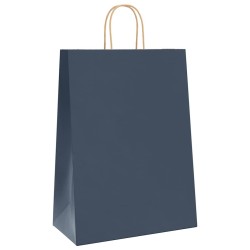 Sacs en papier 250 pcs avec poignées bleu 32x17x44 cm 569531569531