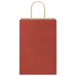 Sacs en papier 250 pcs avec poignées rouge 21x11x31 cm 569534569534
