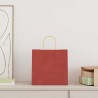 Sacs en papier 250 pcs avec poignées rouge 26x17x25 cm 569535569535