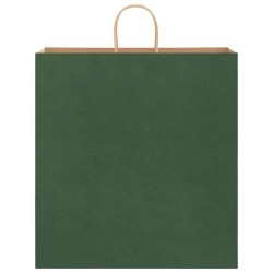 Sacs en papier 250 pcs avec poignées vert 45x17x48 cm 569536569536