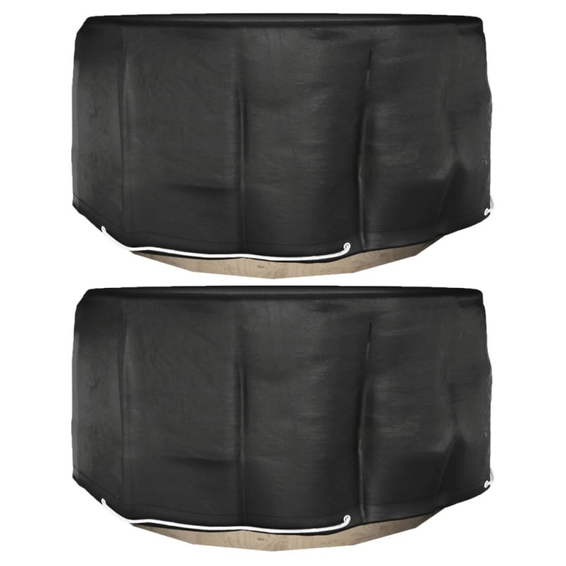 Housses pour meubles de jardin 2 pcs 10 œillets Ø230x90 cm rond 569539569539
