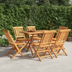 Chaises de jardin pliantes lot de 6 47x63x90cm bois massif teck 569541569541