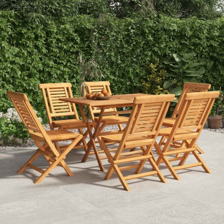 Chaises de jardin pliantes lot de 6 47x63x90cm bois massif teck 569541569541