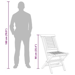 Chaises de jardin pliantes lot de 6 47x63x90cm bois massif teck 569541569541