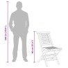 Chaises de jardin pliantes lot de 6 47x63x90cm bois massif teck 569541569541