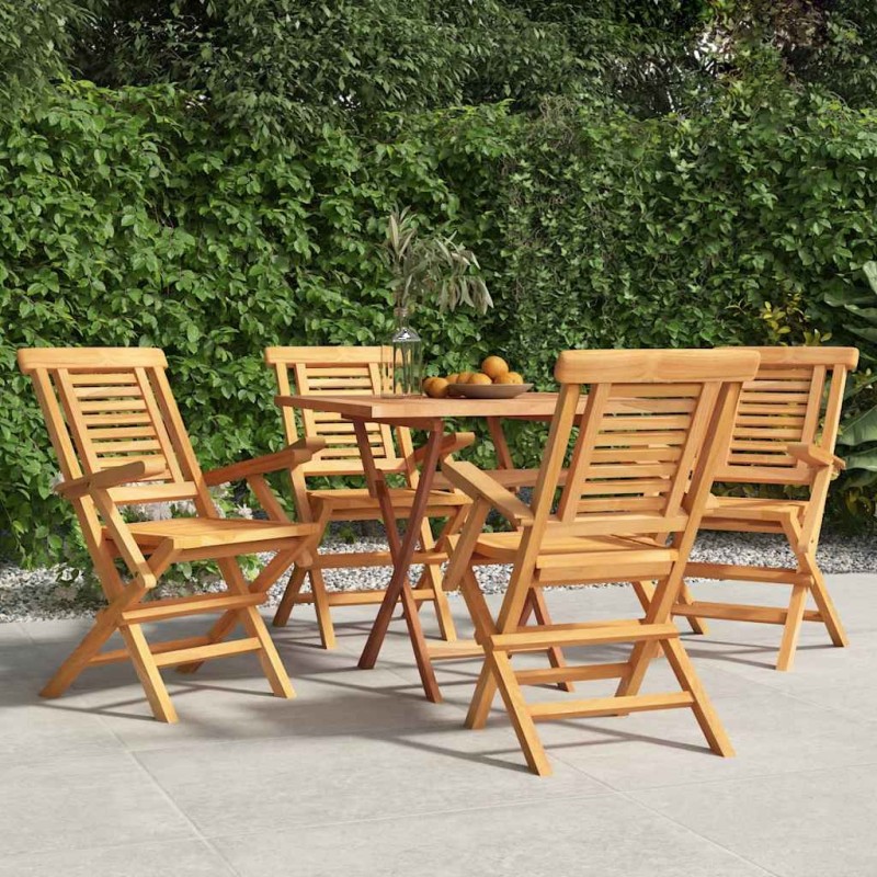Chaises de jardin pliantes lot de 4 56x63x90cm bois massif teck 569546569546