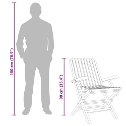 Chaises de jardin pliantes lot de 4 61x67x90cm bois massif teck 569547569547