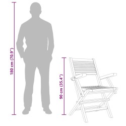 Chaises de jardin pliantes lot de 6 55x62x90cm bois massif teck 569548569548