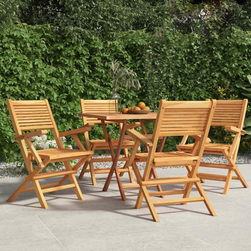 Chaises de jardin pliantes lot de 4 55x62x90cm bois massif teck 569549569549