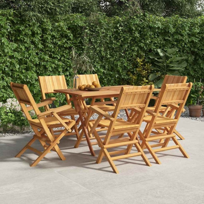 Chaises de jardin pliantes lot de 6 55x61x90cm bois massif teck 569550569550