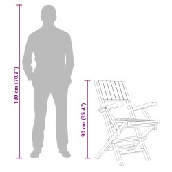 Chaises de jardin pliantes lot de 6 55x61x90cm bois massif teck 569550569550