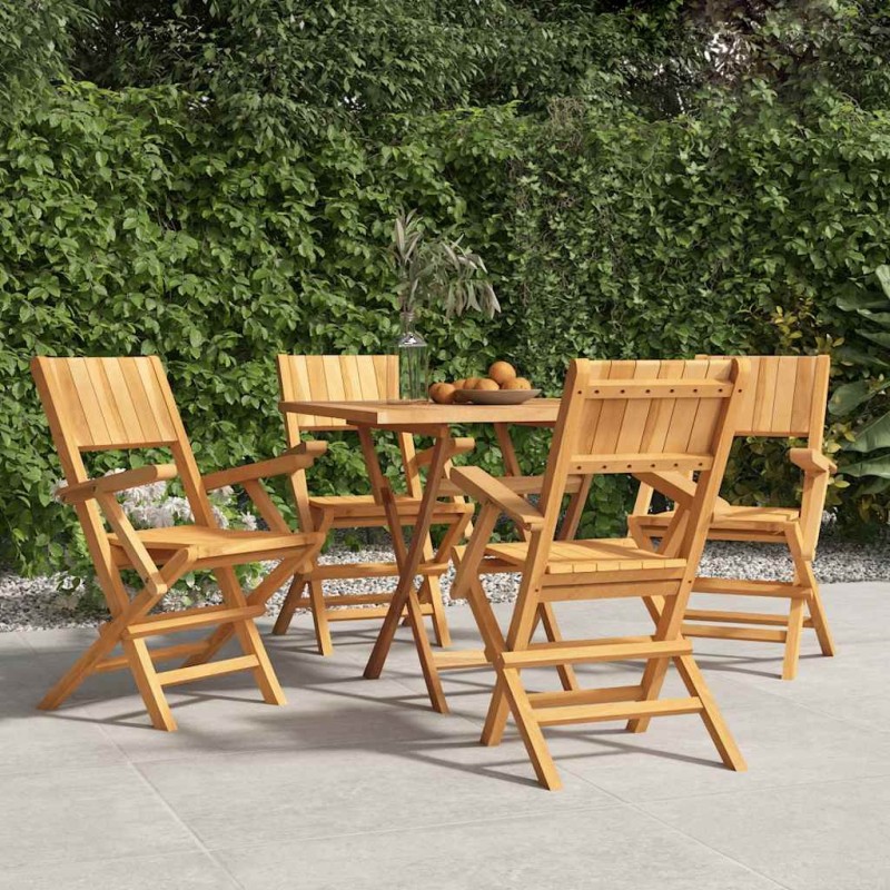 Chaises de jardin pliantes lot de 4 55x61x90cm bois massif teck 569551569551
