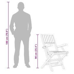 Chaises de jardin pliantes lot de 4 55x61x90cm bois massif teck 569551569551