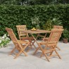 Ensemble à manger de jardin 5 pcs Bois de teck massif 569552569552