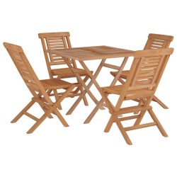 Ensemble à manger de jardin 5 pcs Bois de teck massif 569552569552