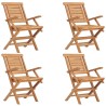 Ensemble à manger de jardin 5 pcs Bois de teck massif 569553569553