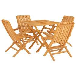 Ensemble à manger de jardin 5 pcs Bois de teck massif 569561569561