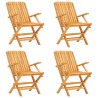 Ensemble à manger de jardin 5 pcs Bois de teck massif 569561569561