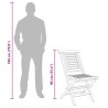 Chaises de jardin pliantes lot de 4 47x63x90cm bois massif teck 569566569566