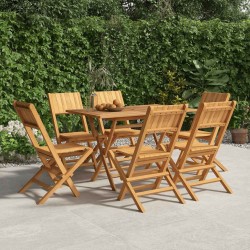 Chaises de jardin pliantes lot de 6 47x61x90cm bois massif teck 569567569567