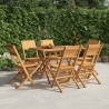 Chaises de jardin pliantes lot de 6 47x61x90cm bois massif teck 569567569567