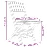Chaises de jardin pliantes lot de 6 47x61x90cm bois massif teck 569567569567