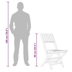 Chaises de jardin pliantes lot de 4 47x61x90cm bois massif teck 569568569568
