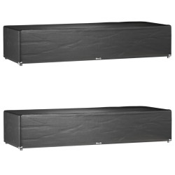 Housses pour chaise longue 2 pcs 12 œillets 205x75x40 cm PE 569569569569