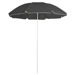 Parasol de jardin avec mât en acier anthracite 180 cm 569570569570
