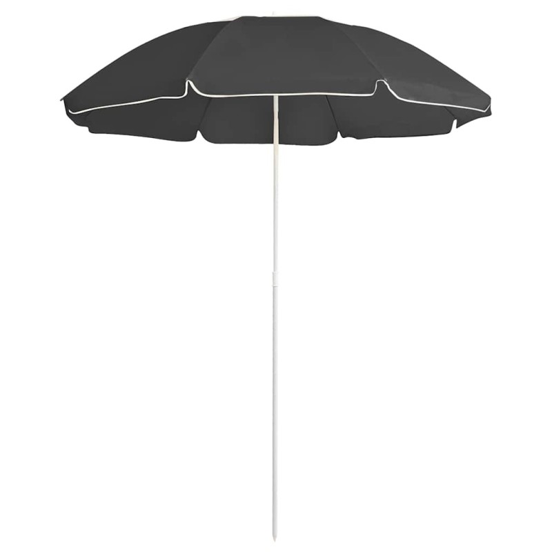 Parasol de jardin avec mât en acier anthracite 180 cm 569570569570