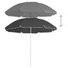 Parasol de jardin avec mât en acier anthracite 180 cm 569570569570