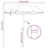 Parasol de jardin avec mât en acier anthracite 180 cm 569570569570