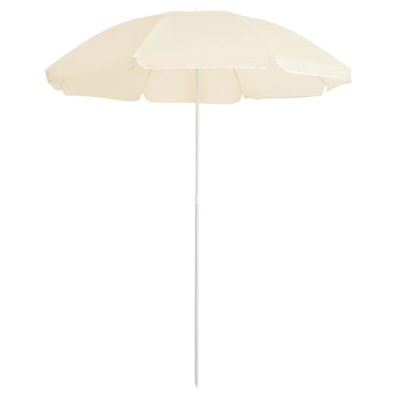 Parasol de jardin avec mât en acier sable 180 cm 569571569571