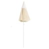 Parasol de jardin avec mât en acier sable 180 cm 569571569571